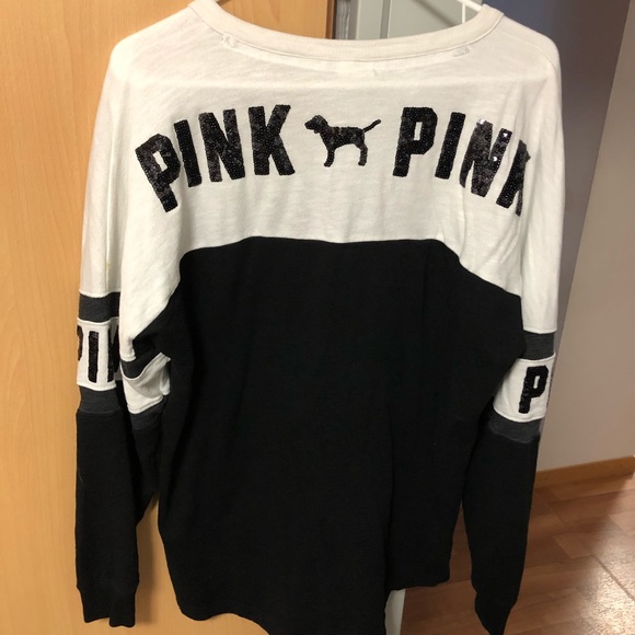 VS PINK Sequin Varsity Crew - Picture 7 of 7